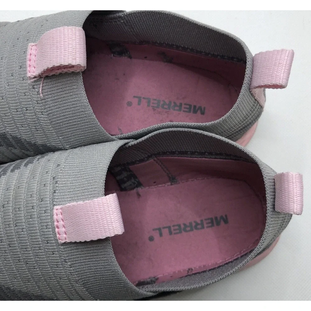 Merrell Womens M-Range Hiking Shoes Gray Pink MK161265 Slip On Sz 4US 35EU 3UK